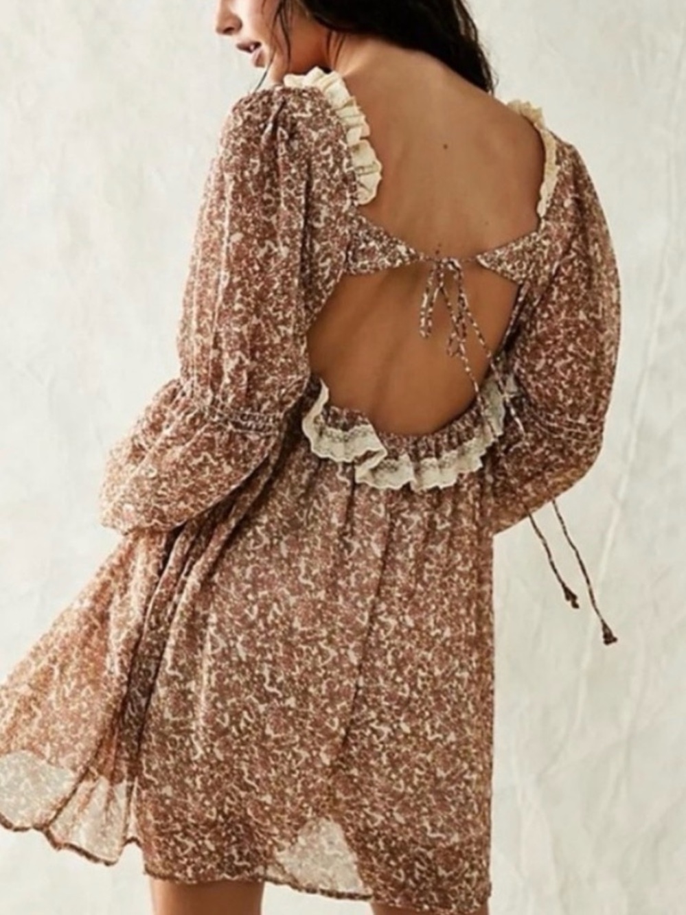 Free People “Pennie” Printed Babydoll Dress - Picture 5 of 8